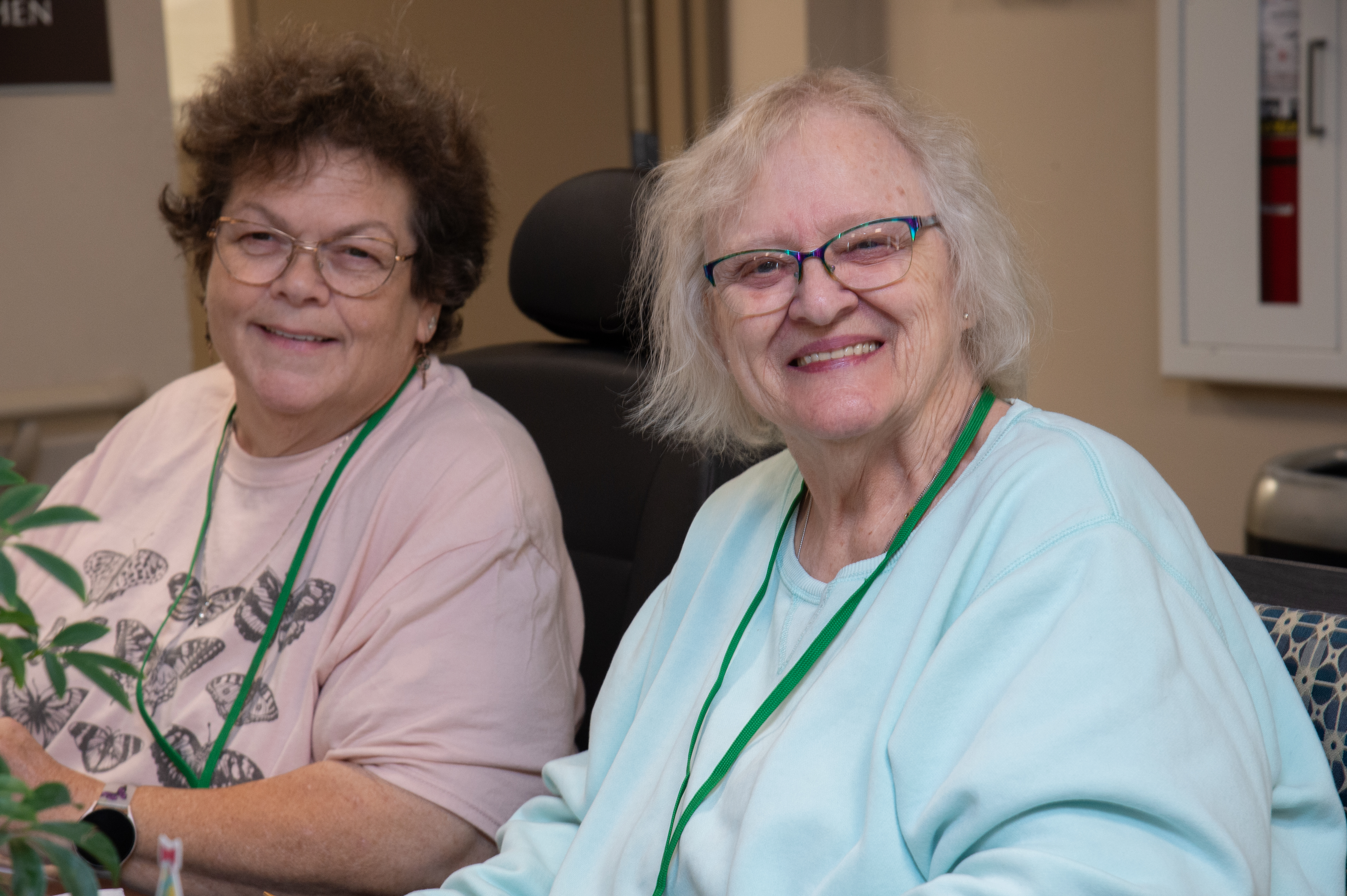 Elderly couple asks questions